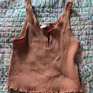 Billabong Ribbed Brown Tank Top